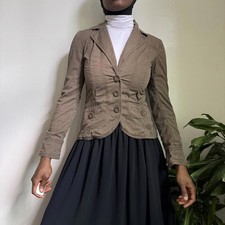 Vintage brown blazer jacket with collared and button up details size 6
