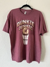 Dunkin’ Donuts Coffee Dunkie Junkie Boston Graphic T-Shirt Men’s Women’s L