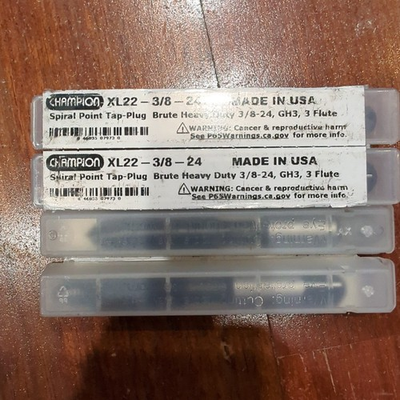 #ad Champion XL22 3 8 24 Brute Heavy Duty Spiral Point Brute 3 Flute GH3... 4 pieces $38.00