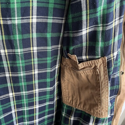 VTG John Deere Men’s 2XL Barn Chore Jacket Brown Corduroy Collar Full Zip Snap - Picture 5 of 19