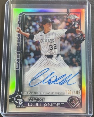 CHASE DOLLANDER 2025 Topps Chrome Update Rookie Refractor Auto #d /499 SHARP!