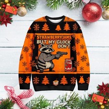 Funny Raccoon Christmas 3D Print Ugly Sweatshirt