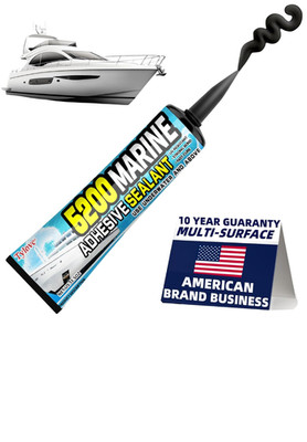 [Black] 3oz Marine Adhesive Sealant 5200 Fast Cure - Permanent, 1Pack Black 