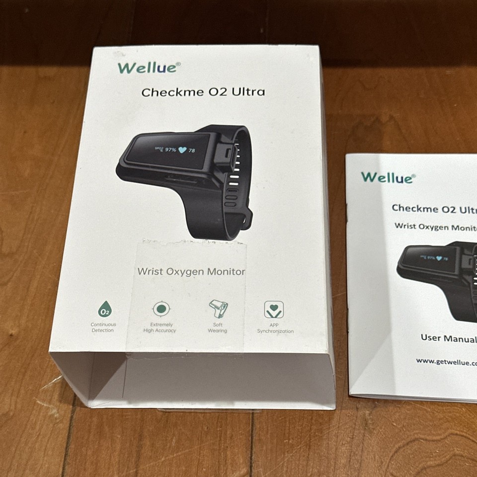 Wellue Checkme O2 Max Smart Wrist Pulse Ox W/ Bluetooth & App/PC Report ...