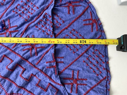 Johnny Was blau & rot bestickt weich High Low Tunika Kleid Größe Medium - Bild 9 von 9