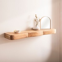 Wandregal Akazie 100Cm HäNgeregal Mit Schublade Holz Wandboard Regal FüR Wand