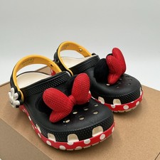 Crocs Disney Minnie Mouse Classic Clogs Kids 10 Black Slip On Platform Ebay4029