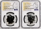 2025 S Morgan & Peace Dollar  Reverse Proof Set - NGC PF69