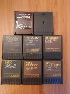 Vintage Atari 400 800 XE  8-Bit Computer Cartridge Lot   8 Classic & Rare Games