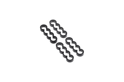 Alphacool Eiskamm Alu X4 Flat - 4mm black - 4 Stück