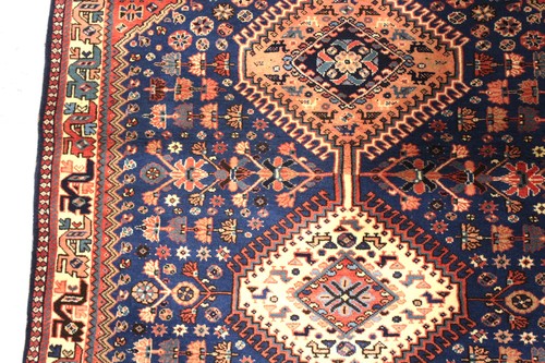 Vintage Geometrica Tribale Autentica Lana Fatta a Mano Turca 3x5 Rossa Annodata a Mano - Foto 7 di 9