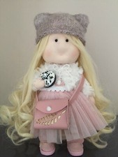 Rag doll handmade in the UK 9.5inch(25cm).Art Collectable Doll.Interior decor