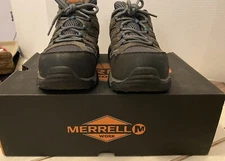 Merrell Moab Vertex Vent Comp Toe Work Shoe US 7.5 Pewter Unisex