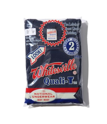 WHITESVILLE 2-PACK T-SHIRT - White, Black, Navy, Gray [ WV73544 ] Made in Japan