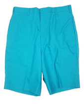 Sears Bermuda Shorts Mens 30 Aqua Blue Talon Zip 9" Mod VTG 50s 60 Perma Prest