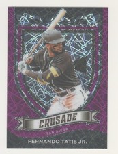 2021 Panini Chronicles CRUSADE PURPLE VELOCITY REFRACTOR #5 FERNANDO TATIS JR