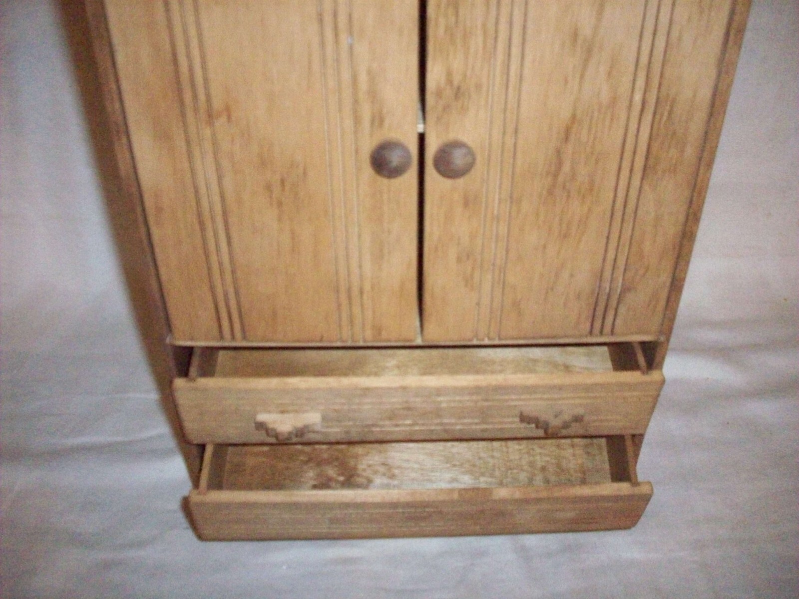 CHILD'S DOLL SIZE TOY OAK MURPHY BED & CHEST 1981 SHAKER DOLL CLUB