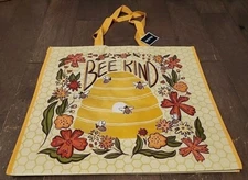 Marshalls - BEE KIND Floral - Large Reusable Shopping Tote Bag - Eco Friendly