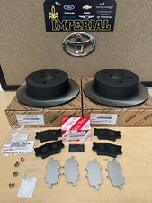 2007-2011 TOYOTA CAMRY GENUINE OEM NEW REAR BRAKE ROTORS, TCMC PADS & OEM SHIMS