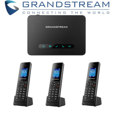 3 Grandstream DP720 DECT Cordless HD VoIP Telephone Handset + DP750 Base Bundle