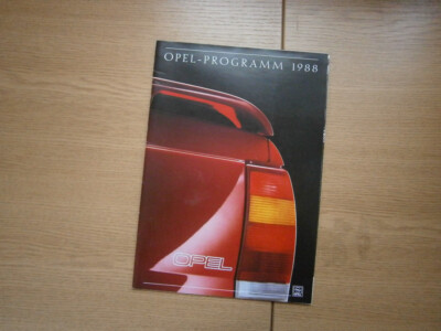 Opel Programm 1988 großer Prospekt u.a. Senator Omega Kadett Caravan Corsa Manta