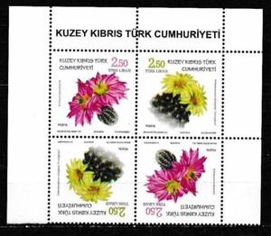 Northern Cyprus 2019 Cactus Flower Se-Tenant Blk 4 SC# 831 MNH Mint/Never Hinged
