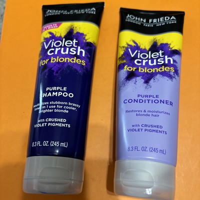 2 Pack John Frieda Violet Crush Purple For Blondes Shampoo+Conditioner￼ ￼8.3 oz