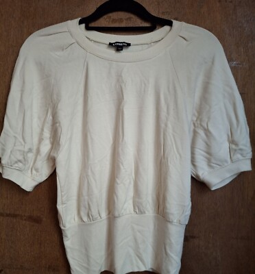 Express S/S Off White Sweatshirt Sz Sm