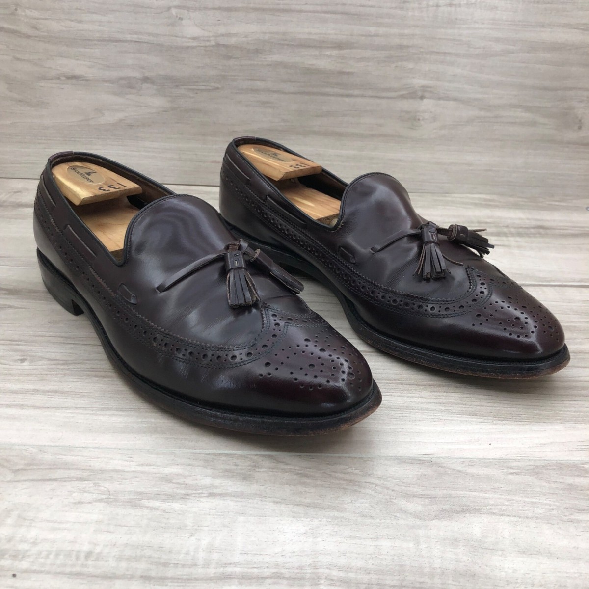 Allen Edmonds Loafers Mens 10D Burgundy Leather Slip On Shoes Allen Edmonds Loafers Mens 10D Burgundy Leather Slip On  main image 4