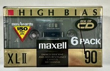 New Maxell XLII 90 High Bias Black Cassette Tape 4pk Sealed 4 Pack