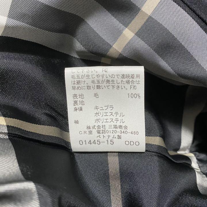 Women size S Coat Burberry Blue Label Frill Coat Check Black 36S Outer