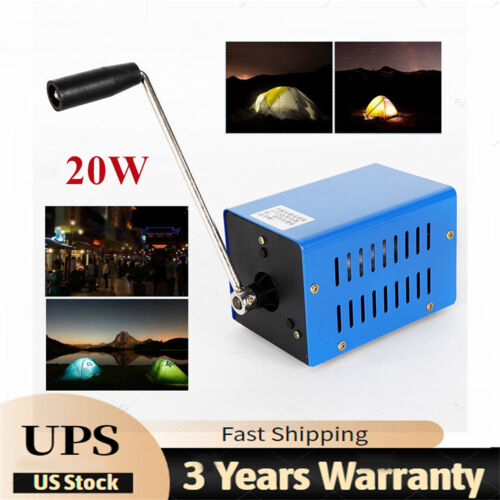 Portable Hand Crank Dynamo Charger Emergency USB Generator High Power NEW