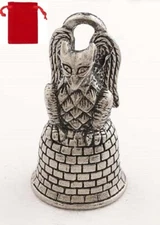 Gargoyle Guardian Bell W/ RED BAG fits harley motorcycle HD Ride biker