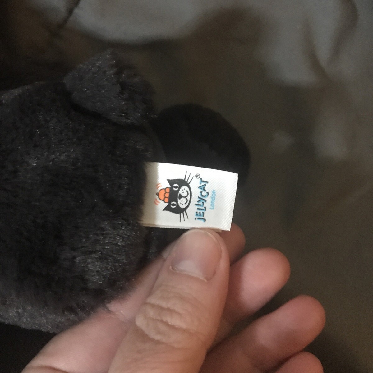　ぬいぐるみ　Bashful Bunny Inky インキー　黒 Bashful Inky Bunny Bag Charm - Official Jellycat