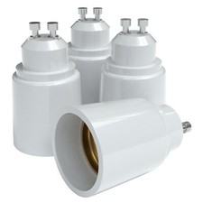 4x Lampensockel Adapter GU10 auf E27 Fassung Stecker Glühbirne Konverter Lampe