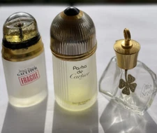 Lot Bottles Empty Perfume Jean-Paul Gaultier Cartier And Van Cleef RefA33