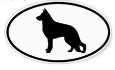 German shepherd Oval Sticker Decal pet breed k9 k 9 rescue