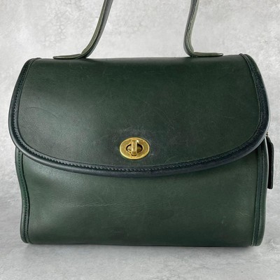 Old Coach 9977 2Way Shoulder Bag Green Vintage Leather MANOR BAG  