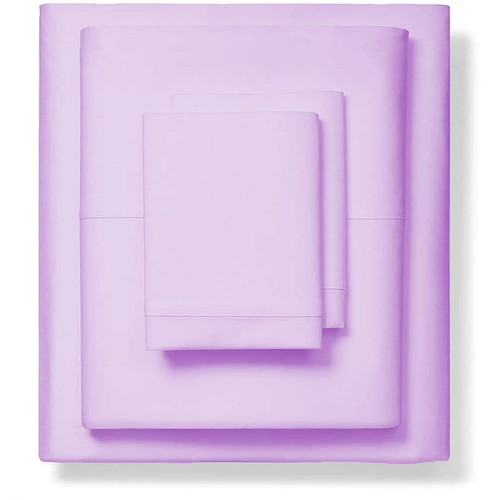 Juego de sábanas súper suaves de 1200 hilos de algodón orgánico de 6 piezas colores lisos/rayas - Imagen 153 de 226