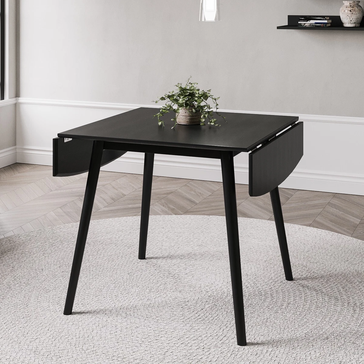 Small black wood dining table sale