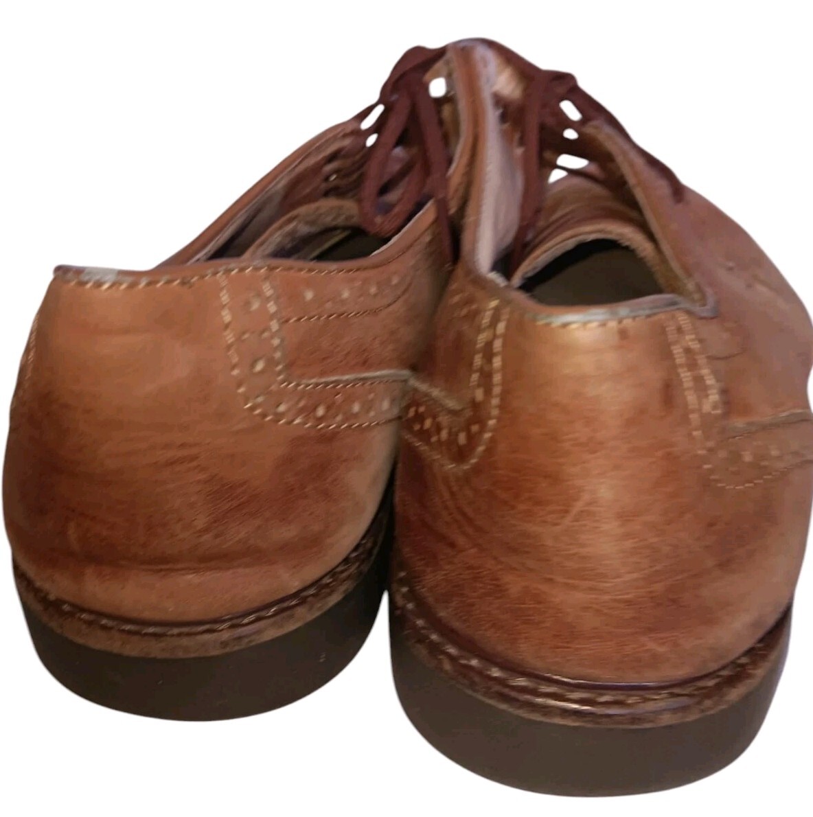 SAOLA Scarpe uomo Thadstuant Comfortech pelle marrone punta a cappuccio Midtown taglia 10 SM001