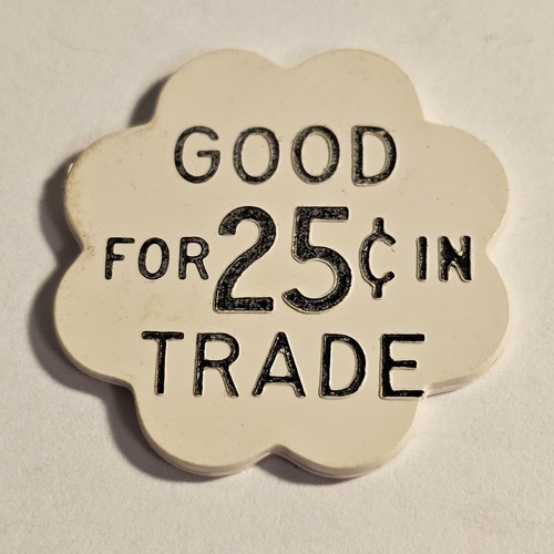 Tustin Hotel Tustin, WI Plastic Good For Token 25 cents P-56 - Picture 2 of 2