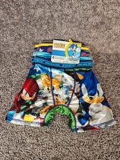 Sega Sonic the Hedgehog Boys 4-PACK Boxer Briefs Underwear Multicolor Sz 8