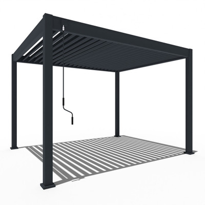 Weide Classic Pergola Aluminium freistehend 3 x 3,6 M Lamellendach anthrazit195