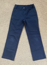 Navy Nautica Pants Size 10 Boys With Tightening Buttons On Waist.