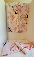 Twin Sheet Set Pink  White Cowgirl, 1 Fitted Sheet, 1 Flat Sheet, 1 Pillowcase