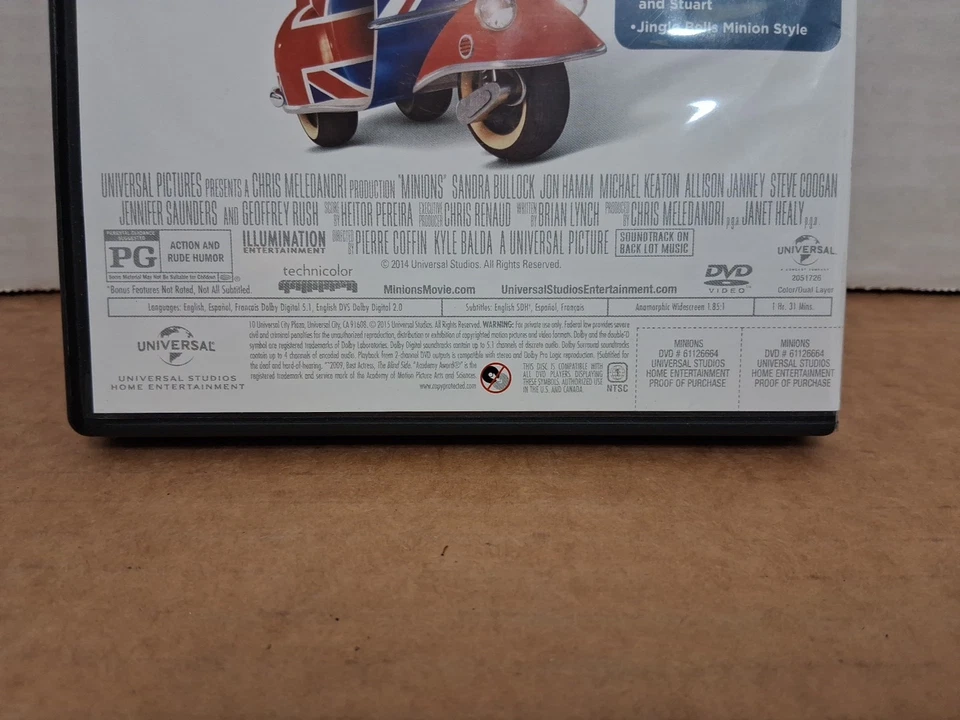 Minions (DVD, 2015) - Sandra Bullock, Michael Keaton, Jon Hamm - Image 4 of 4