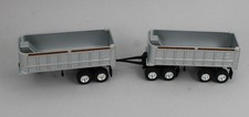 Dcp First Gear 164 Silver Wblack Frame 22 End Dump Trailer Pair Wdolly