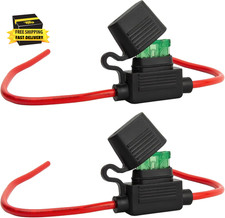 2 PCS 12 AWG Inline Fuse Holder with 30A Maxi Fuse Waterproof, Heavy-Duty 12 Gau