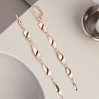OhrhäNger Spirale 925 Sterling Silber Rotgold Vergoldet Ohrringe Gedreht